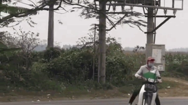 Camera giao thông: Thanh niên 'bẻ lái' phi xe lên dải phân cách để chạy chốt CSGT