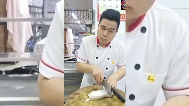 Kinh ngạc màn dao thớt đỉnh cao của đầu bếp mù