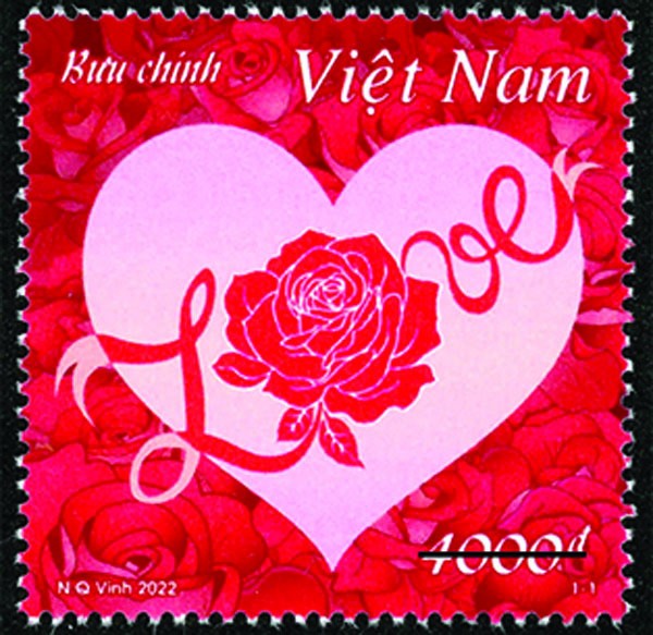 Việt Nam phát hành bộ “Tem Tình yêu” có hương hoa hồng dịu ngọt