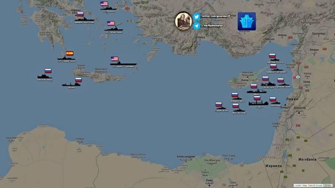 Hạm đội Nga tập hợp ngoài khơi Địa Trung Hải, chuẩn bị tấn công diệt phiến quân?