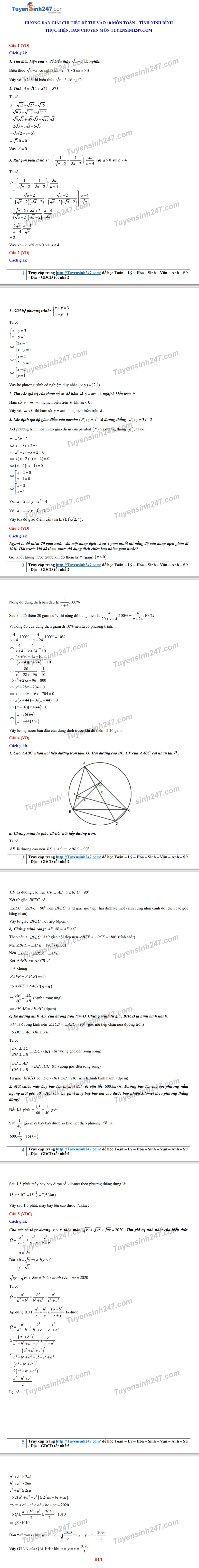 undefined 0741 dap an de thi mon toan tuyen sinh lop 10 vao thpt tinh ninh binh