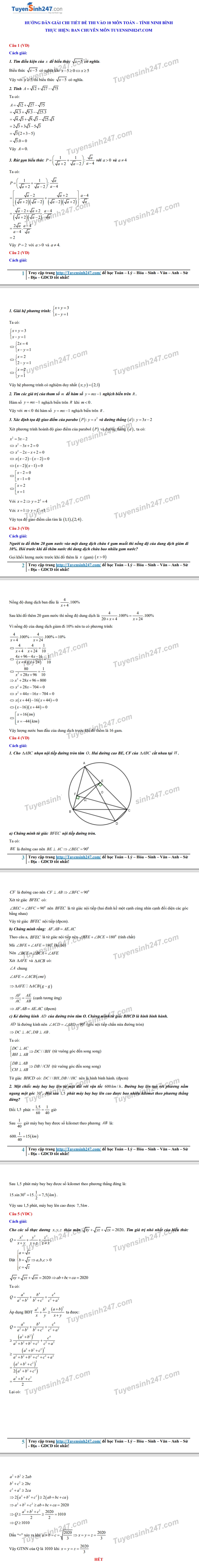 0741 dap an de thi mon toan tuyen sinh lop 10 vao thpt tinh ninh binh