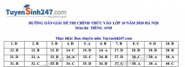 dap an de thi anh van tuyen sinh lop 10 vao thpt tp ha noi nam 2020