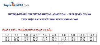 dap an de thi mon toan tuyen sinh lop 10 vao thpt tinh tuyen quang nam 2020