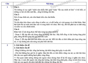 Đáp án đề thi Ngữ văn tuyển sinh lớp 10 vào THPT TP Cần Thơ năm 2020