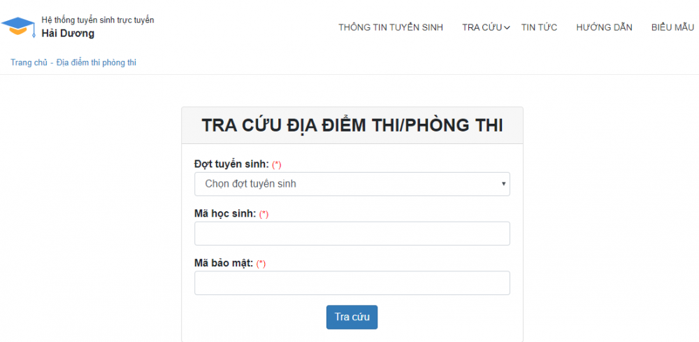 Tra cứu điểm thi tuyển sinh lớp 10 Hải Dương năm 2020