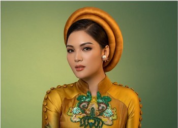 Đại diện Việt Nam tại Miss Earth 2021 quảng bá nét đẹp của áo dài