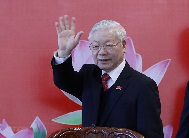 Tổng Bí thư Nguyễn Phú Trọng chủ trì họp báo sau ĐH Đảng XIII