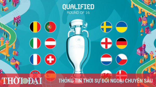 Lịch thi đấu vòng 1/8 EURO 2021: Anh vs Đức, Bỉ vs Bồ Đào Nha