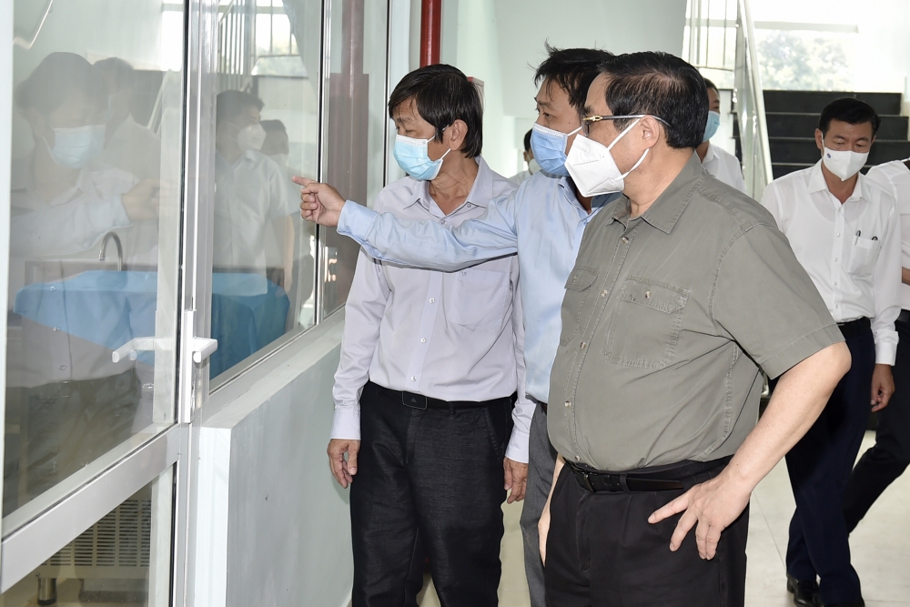 Chùm ảnh: Thủ tướng kiểm tra công tác phòng chống dịch tại Tây Ninh