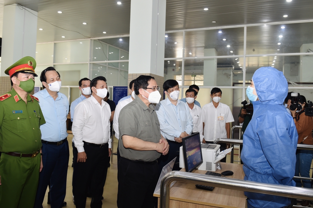 Chùm ảnh: Thủ tướng kiểm tra công tác phòng chống dịch tại Tây Ninh
