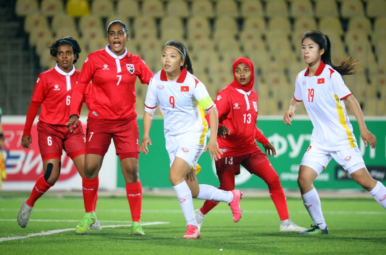 Tuyển nữ Việt Nam thắng không tưởng trước Maldives ở vòng loại Asian Cup nữ 2022