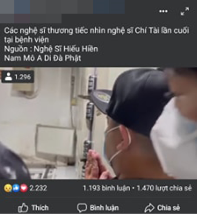 Dân mạng phẫn nộ khi diễn viên Hiếu Hiền livestream thi hài nghệ sĩ Chí Tài trong nhà lạnh