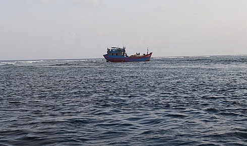 Cứu nạn thành công tàu cá Quảng Ngãi bị mắc cạn ở Trường Sa