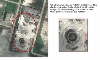 Ảnh vệ tinh tố cáo Trung Quốc xây dựng phi pháp ở quần đảo Trường Sa của Việt Nam