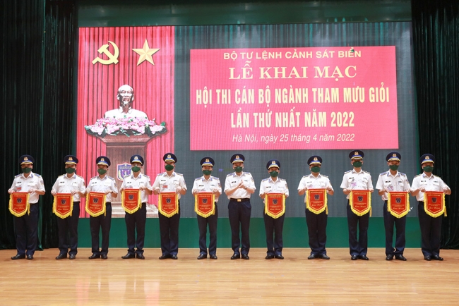 34 thí sinh tham dự Hội thi Cán bộ ngành Tham mưu giỏi Bộ Tư lệnh Cảnh sát biển lần thứ nhất