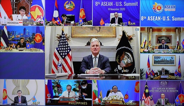 Cố vấn an ninh quốc gia Hoa Kỳ Robert O'Brien - đặc phái viên của Tổng thống Hoa Kỳ phát biểu tại hội nghị.