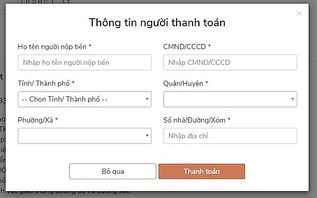 huong dan cach nop phat vi pham giao thong qua mang