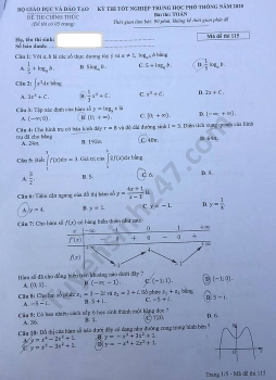 goi y dap an mon toan ma de 115 thi tot nghiep thpt quoc gia 2020
