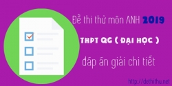 de thi thu thpt quoc gia 2019 mon tieng anh kem dap an