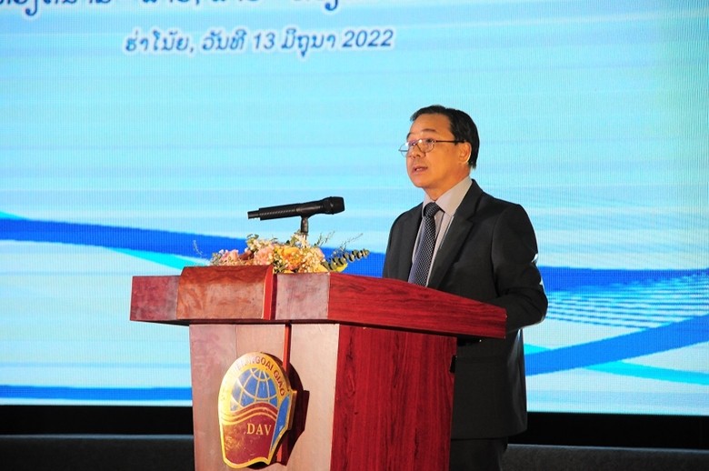 Sengphet Houngboungnuang, Đại sứ đặc mệnh toàn quyền nước CHDCND Lào tại Việt Nam phát biểu tại Lễ phát động (Ảnh: Thế Dương)
