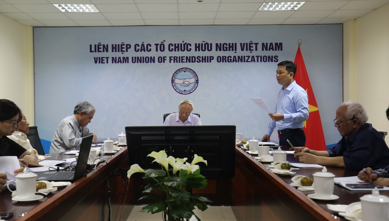 ông Đồng Huy Cương, Tổng Thư ký UBHBVN  thông tin kết quả công tác 6 tháng đầu năm của UBHBVN. Ảnh: Hải An