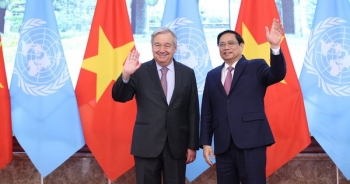 Chùm ảnh: Thủ tướng Phạm Minh Chính tiếp Tổng Thư ký Liên hợp quốc
