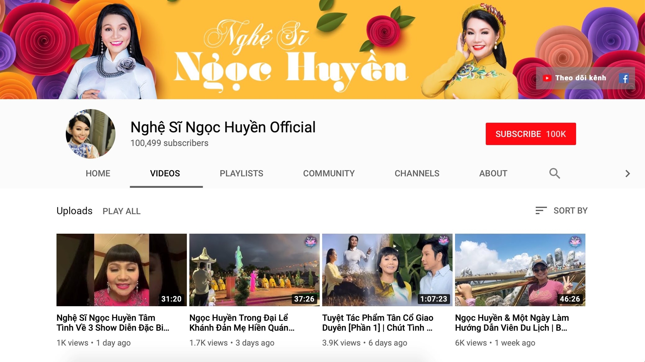 Ngọc Huyền - Nghệ sĩ cải lương đầu tiên nhận nút bạc YouTube