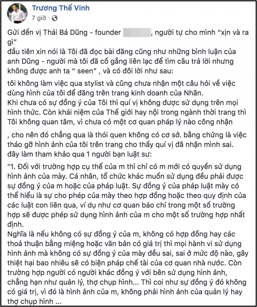 facebook sao viet hom nay 257 truong the vinh dang dan dau to nhan hang tu y su dung hinh anh de quang cao trai phep