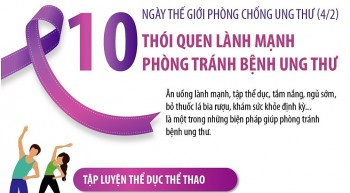 10 thói quen lành mạnh phòng tránh bệnh ung thư