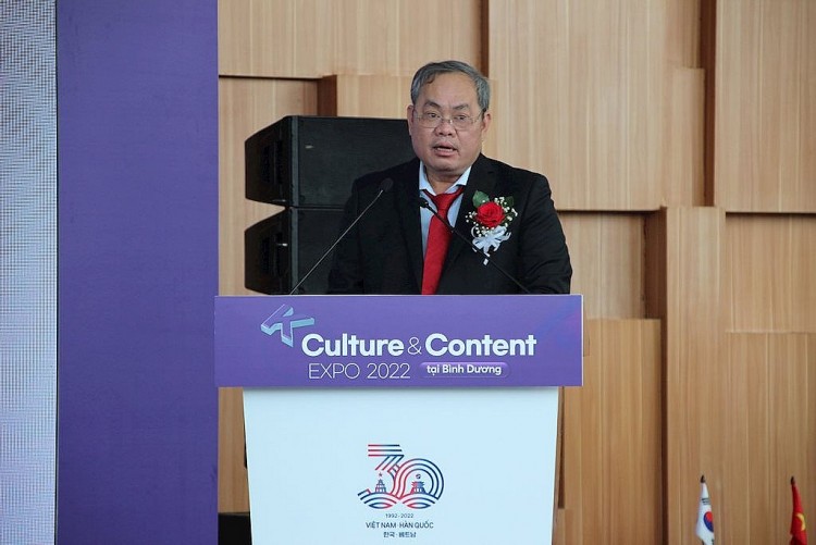 Ông Quảng Văn Viết Cương- Phó Tổng Giám đốc Tổng Công Ty Becamex IDC phát biểu tại lễ khai mạc