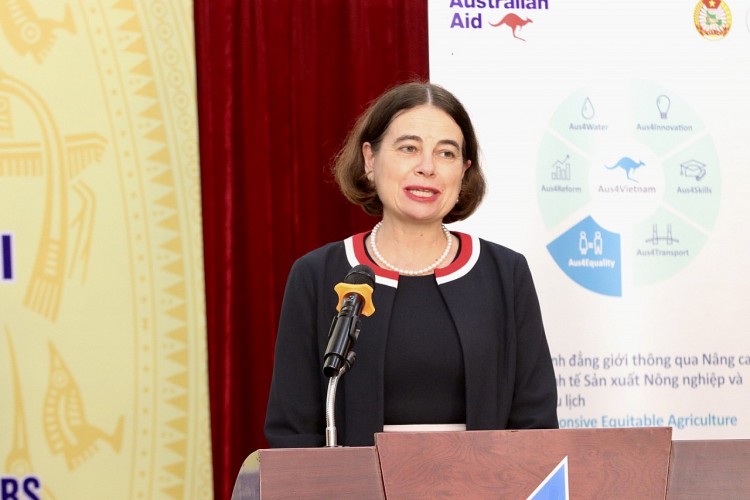 Đại sứ Australia tại Việt Nam Robyn Mudie phát biểu tại buổi lễ.