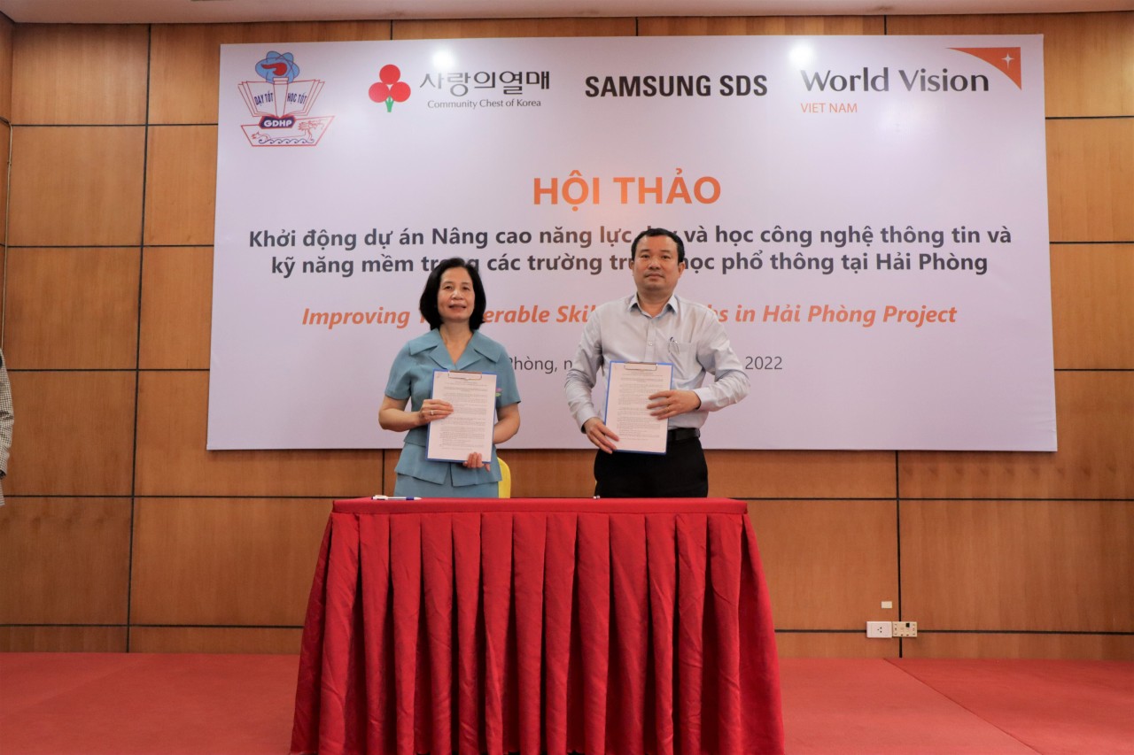 World Vision Việt Nam ký kết Biên bản ghi nhớ cùng Sở Ngoại vụ Thành phố Hải Phòng.