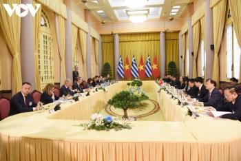 Chủ tịch nước chủ trì lễ đón và hội đàm với Tổng thống Hy Lạp tại Hà Nội