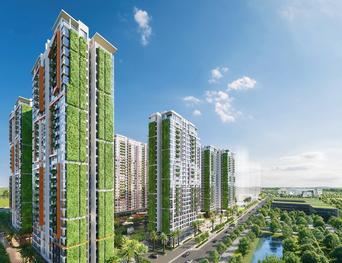 LUMIÈRE Boulevard dự án có kiến trúc xanh 3D hàng đầu Việt Nam tại Vinhomes Grand Park.