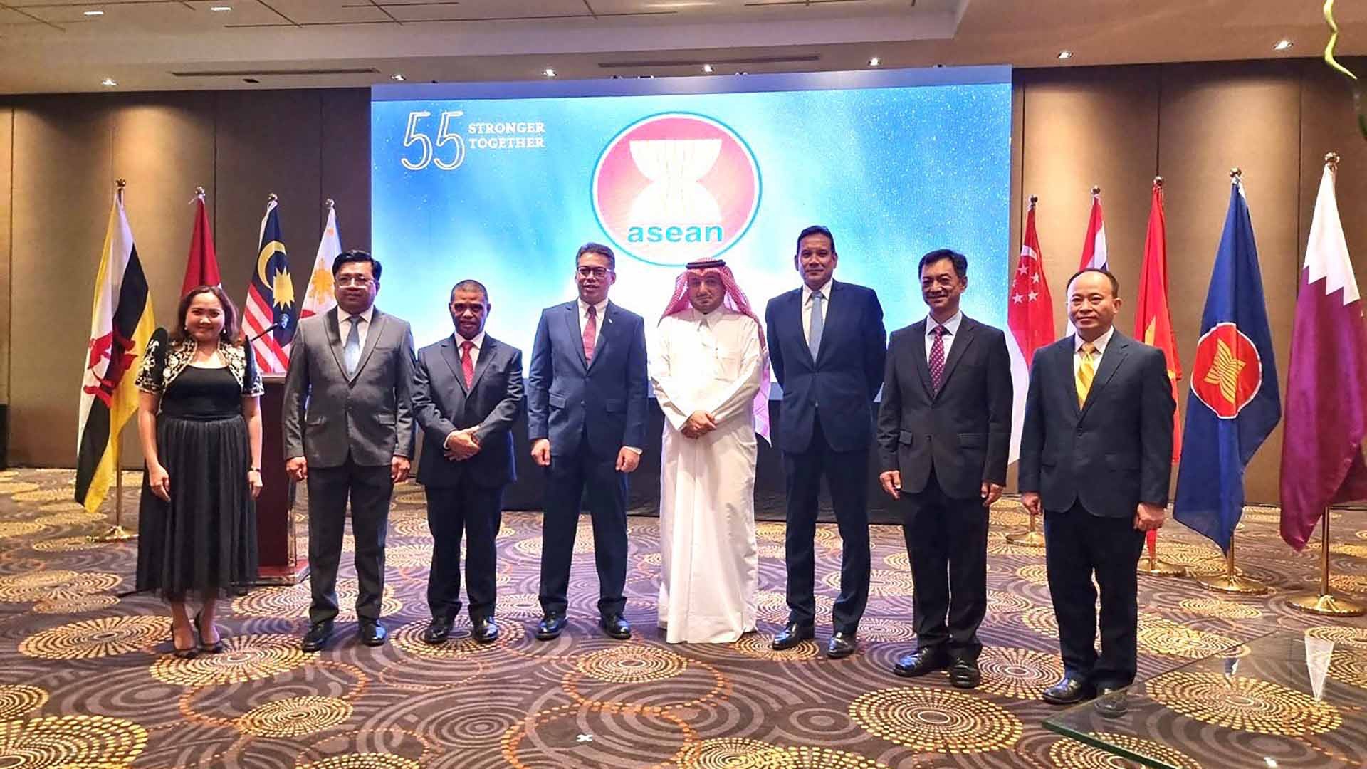 Các đại biểu tại lễ kỷ niệm 55 năm ngày thành lập ASEAN.