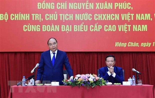 Chủ tịch nước đánh giá cao cộng đồng người Việt tại Lào luôn hướng về đất nước