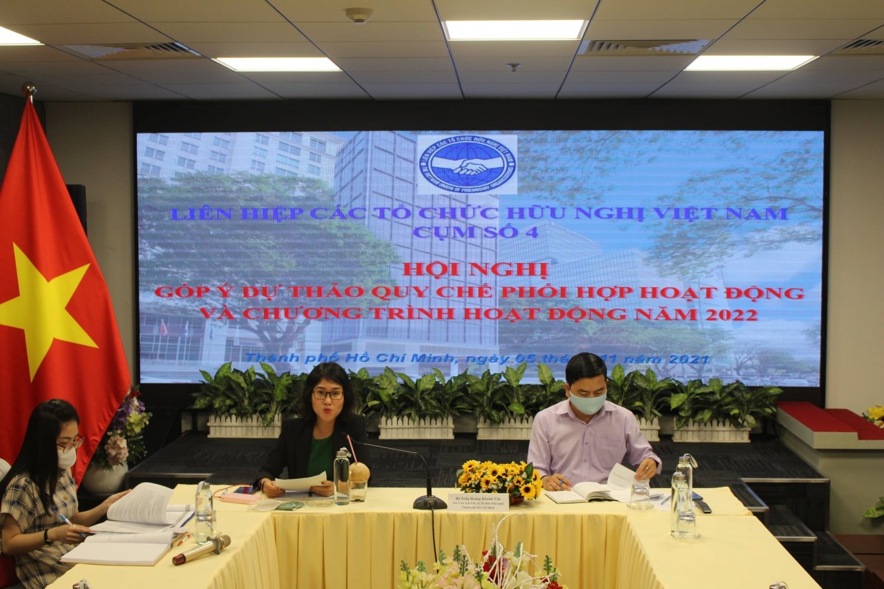 Hội nghị góp ý dự thảo quy chế phối hợp hoạt động và chương trình hoạt động năm 2022 của Cụm số 4 Liên hiệp các tổ chức Hữu nghị Việt Nam