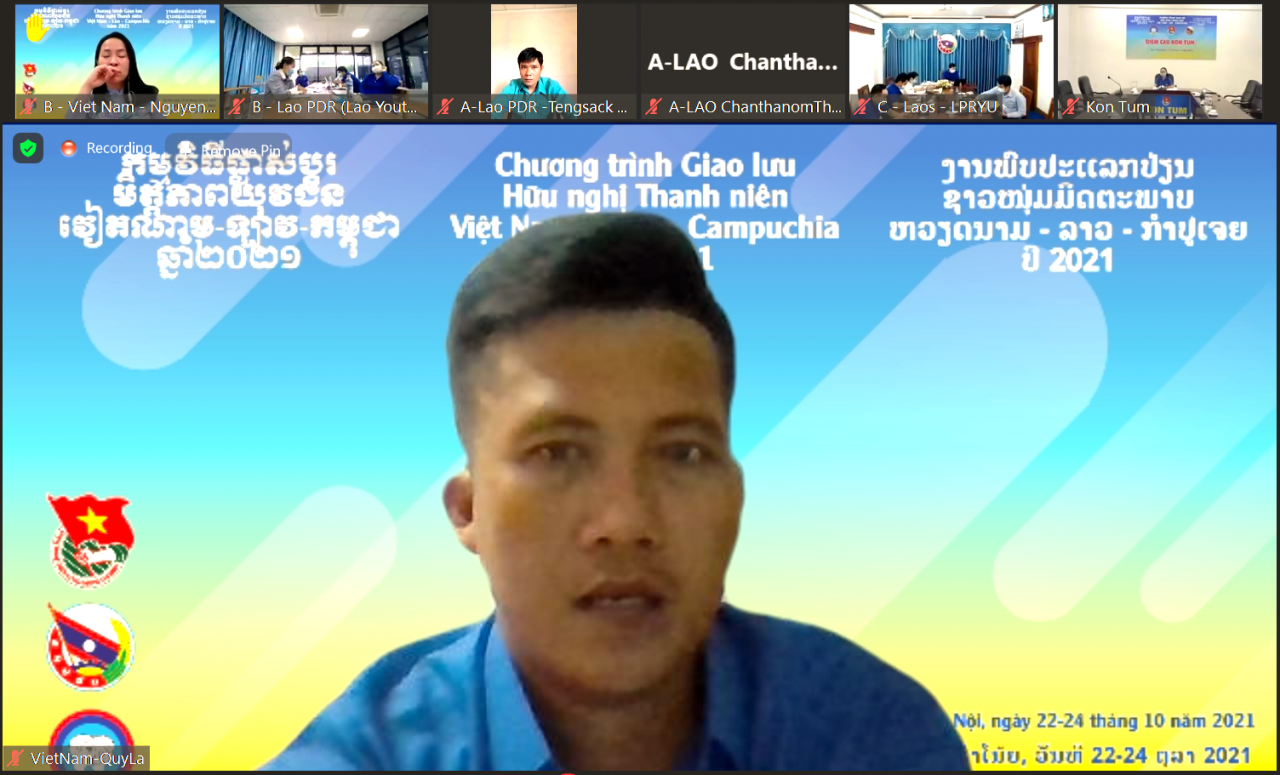Tuổi trẻ Việt Nam - Lào - Campuchia chung tay nâng tầm quan hệ hữu nghị, chia sẻ phương pháp phòng chống dịch