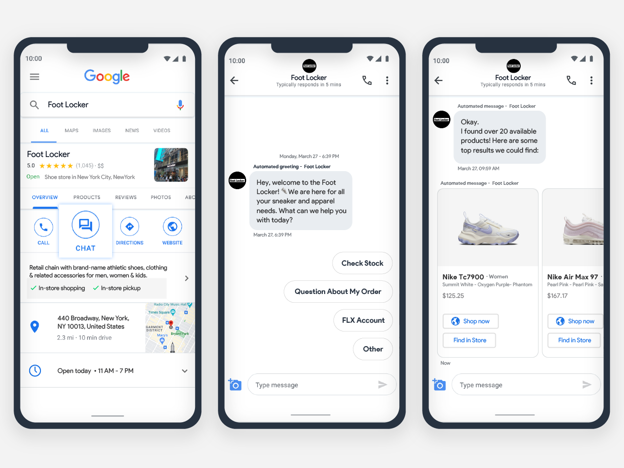 Foot Locker: Google's Business Messages