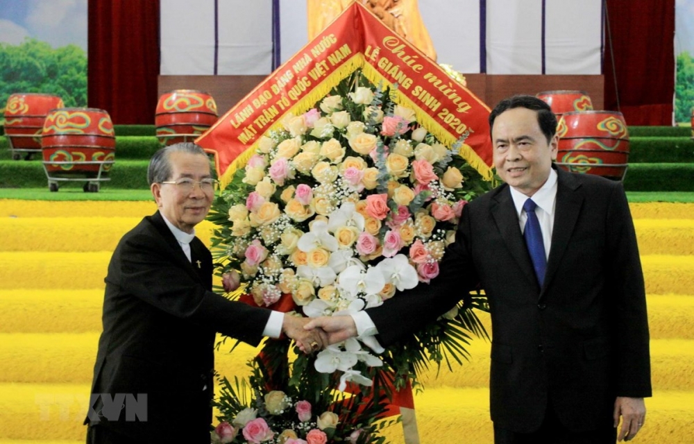 Chủ tịch MTTQ Việt Nam chúc mừng Giáng sinh Giáo phận Thái Bình | Xã hội | Vietnam+ (VietnamPlus)