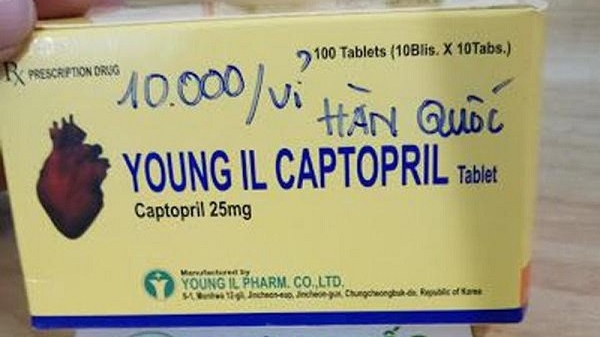 Bộ Y tế thu hồi thuốc trị tăng huyết áp, suy tim Young II Captopril Tablet