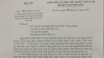 bo y te khong to chuc ton vinh y bac si ngay thay thuoc viet nam 272 vi covid 19