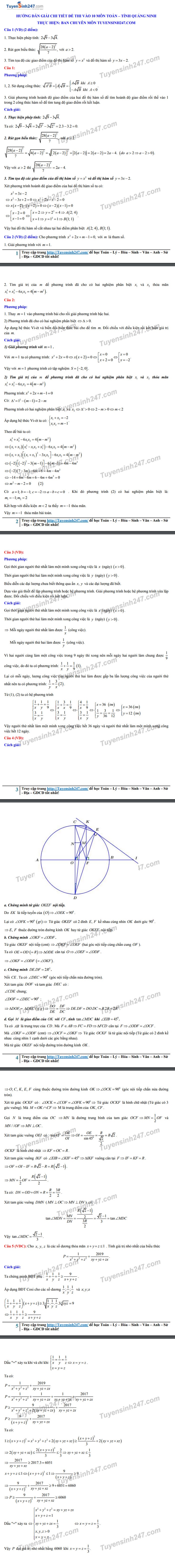 goi y dap an de thi tuyen sinh lop 10 mon toan so gddt quang ninh 2019