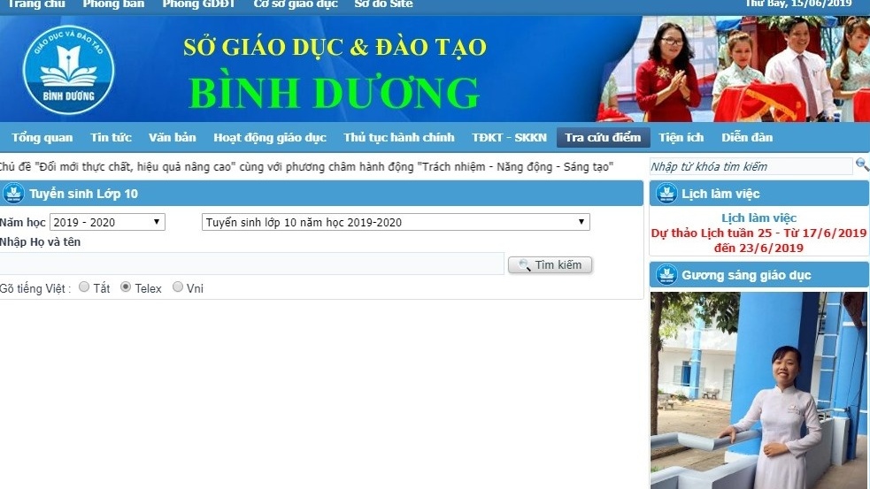 diem chuan lop 10 o binh duong nam 2019