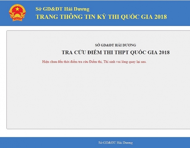 tra cuu diem thi thpt quoc gia 2019 o hai duong