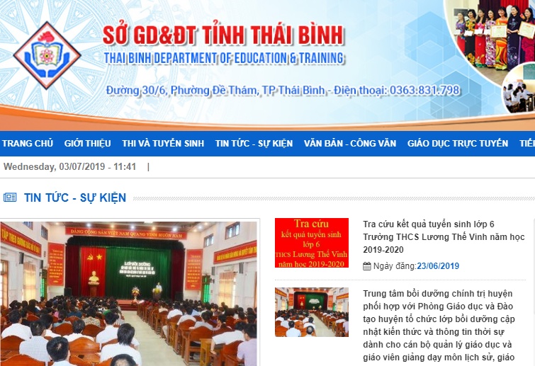 tra cuu diem thi thpt quoc gia 2019 o thai binh