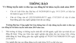 Đại học Công nghệ Sài Gòn dừng tuyển sinh hệ cao đẳng từ 1/7/2019