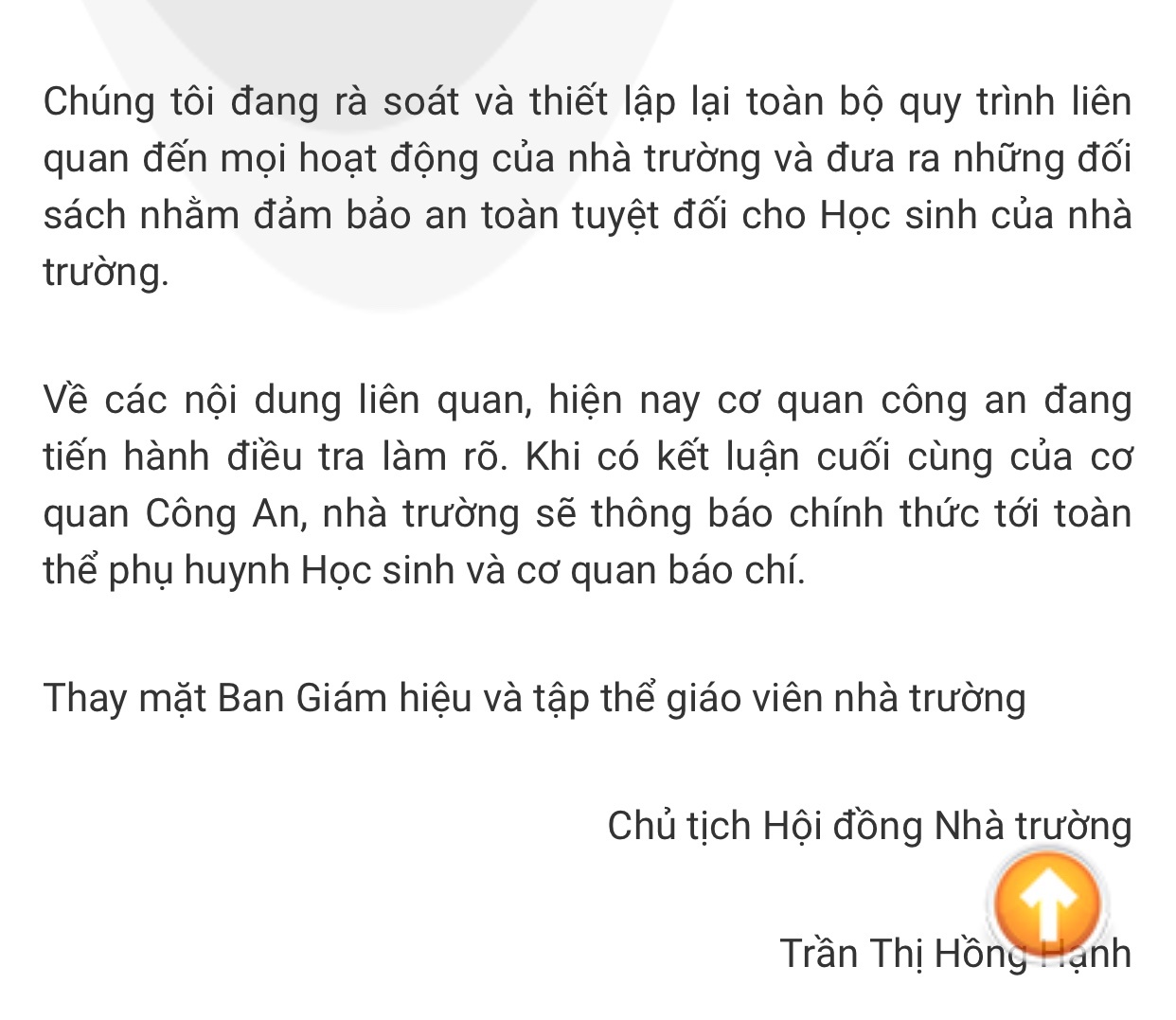 truong gateway dinh chi nhan su lien quan vu hoc sinh tu vong tren xe dua don