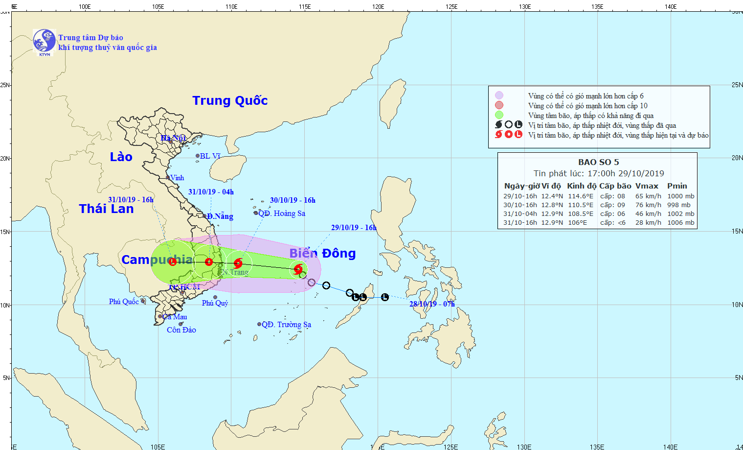 chieu mai bao so 5 vao vung bien binh dinh ninh thuan